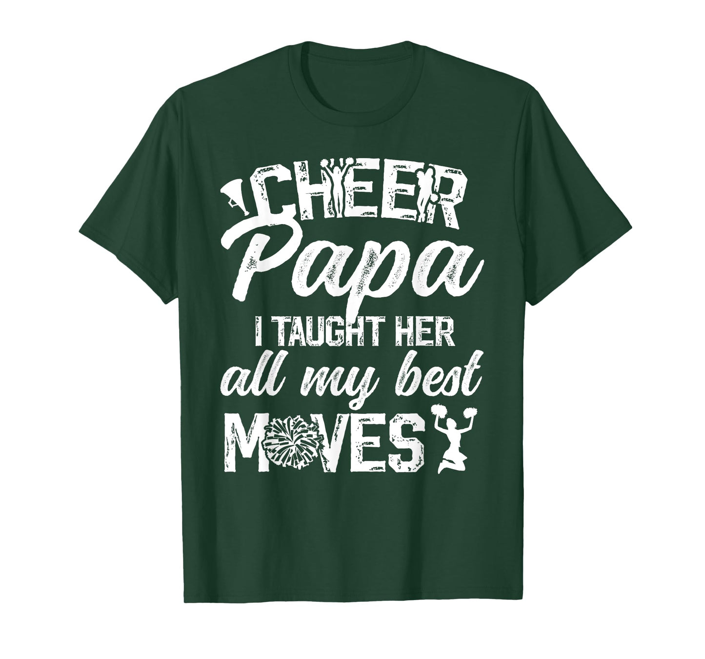 Cheer Papa Grandpa Proud Papa Of A Cheerleader Papa T-Shirt