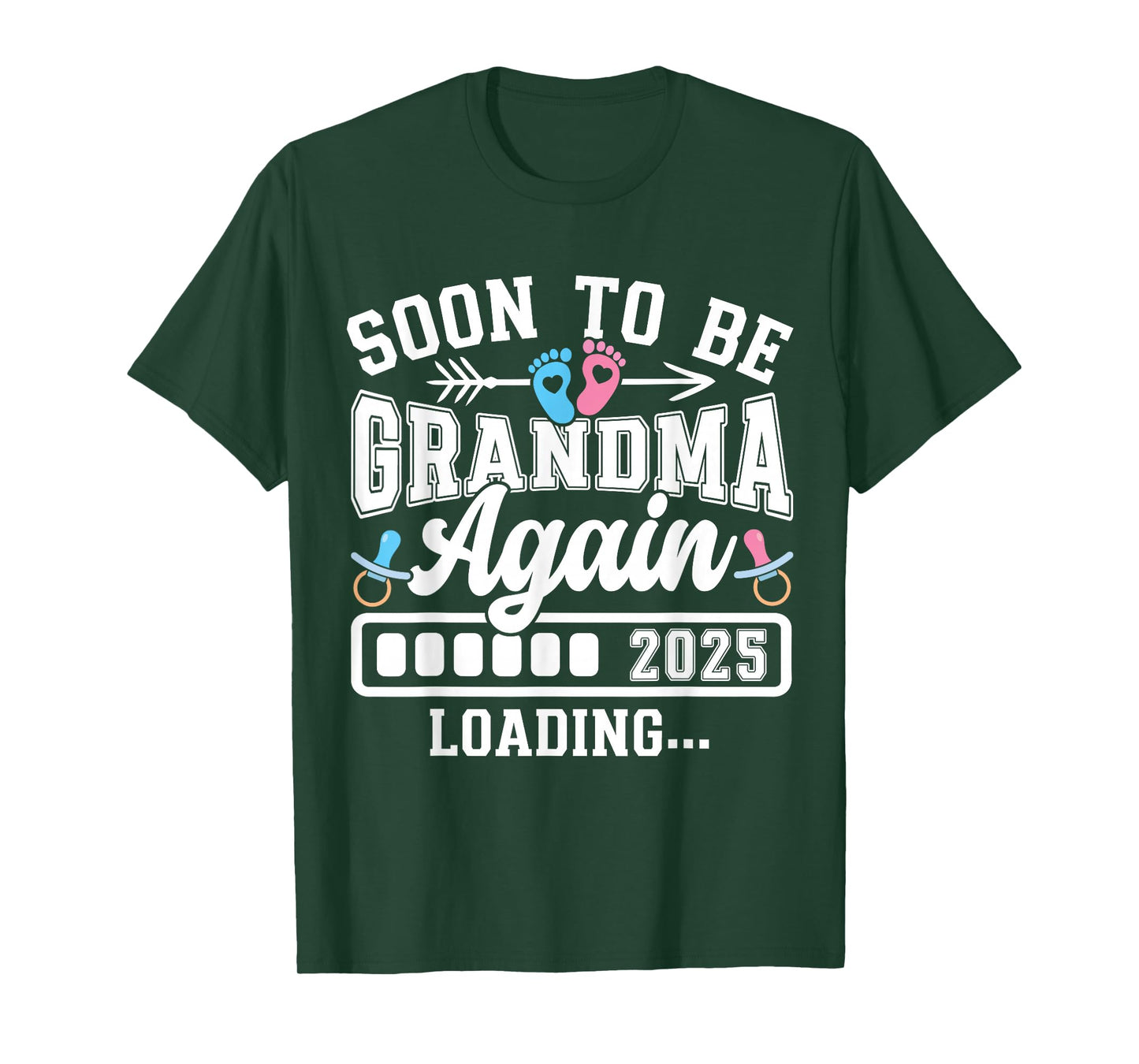 Soon to Be Grandma Again 2025 Loading Pregnancy Announcement T-Shirt