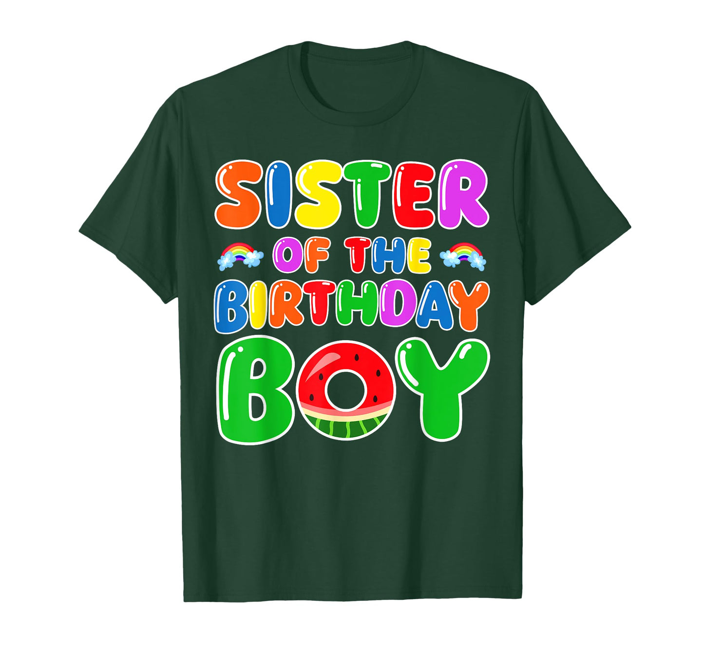 Funny Sister Of The Birthday Boy Watermelon Birthday Family T-Shirt
