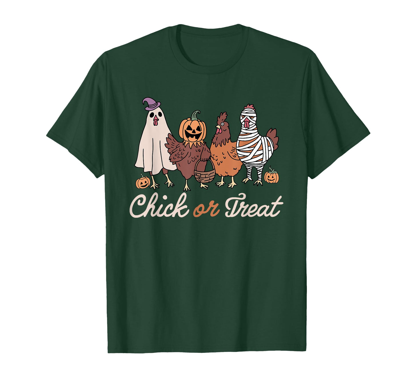 Chick Or Treat Halloween Witch Spooky Chicken T-Shirt