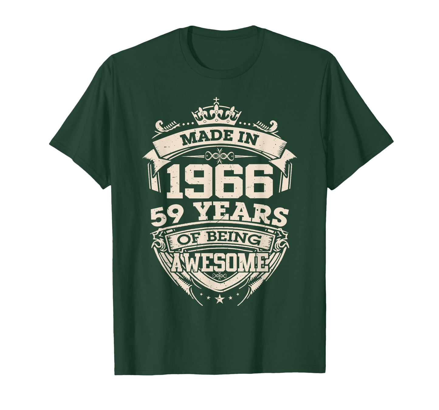 Made in 1966 59 Years of Being Awesome 59th Birthday Vintage T-Shirt