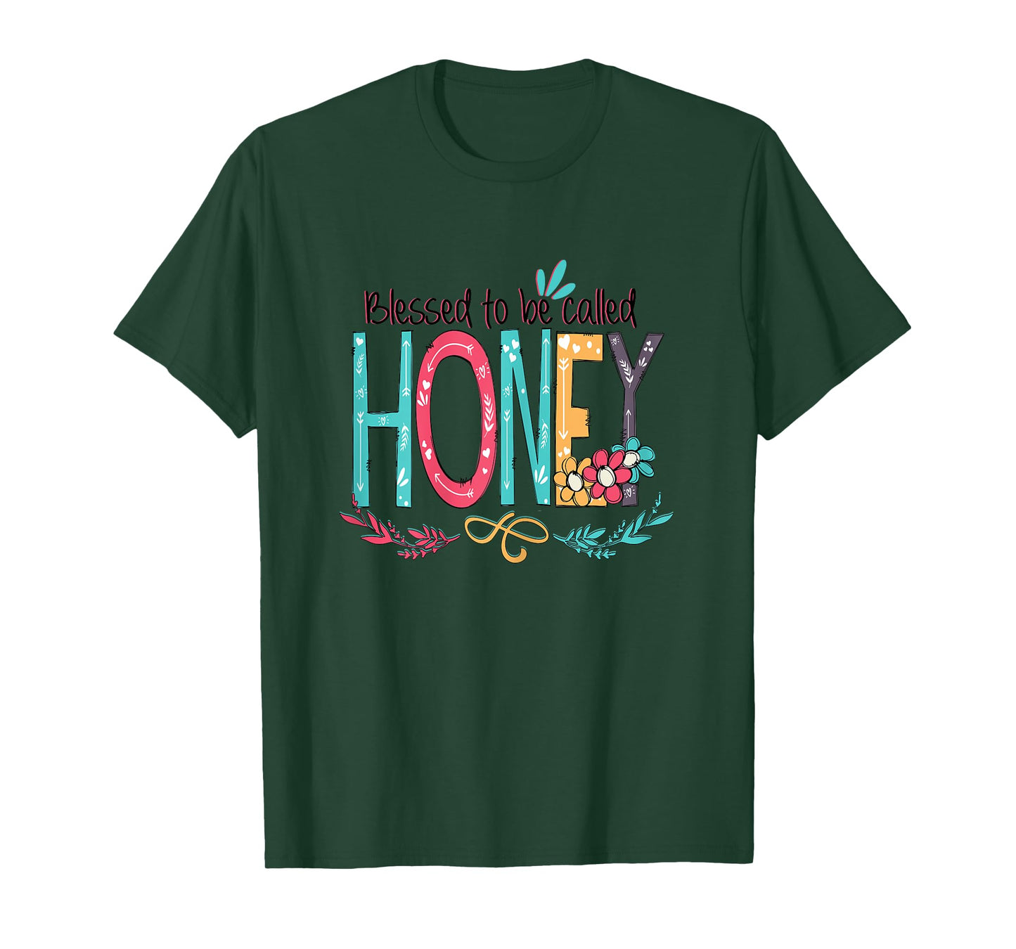 Blessed to be called Honey Colourful Gifts Grandma Tee T-Shirt