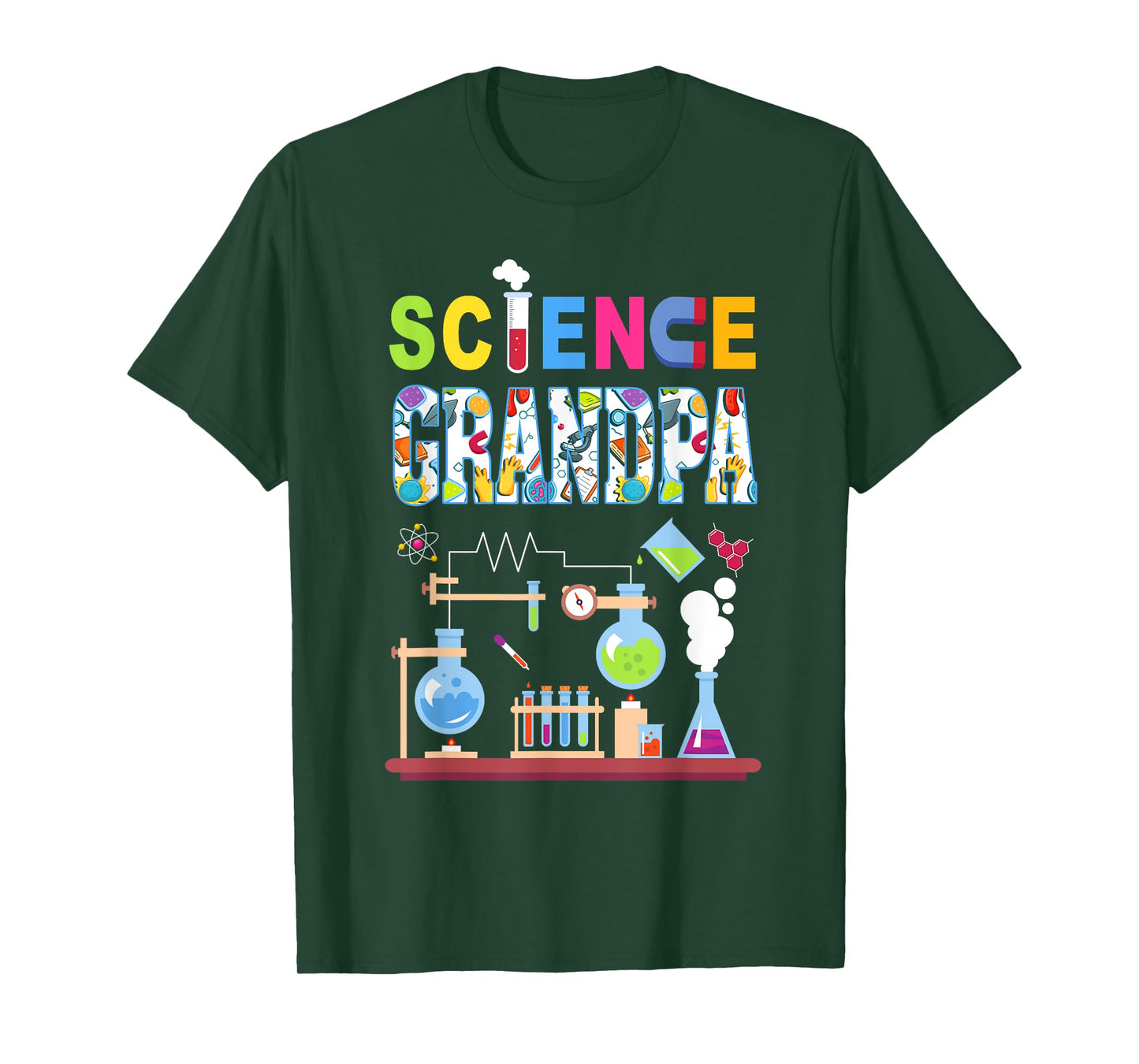 Science Grandpa Family Science Birthday Party Matching T-Shirt