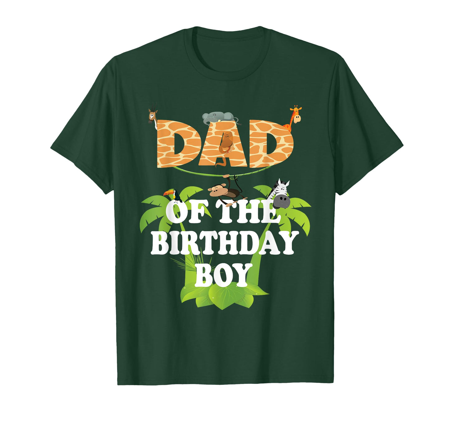 Dad Of The Birthday Boy Zoo Theme Animal Party T-Shirt