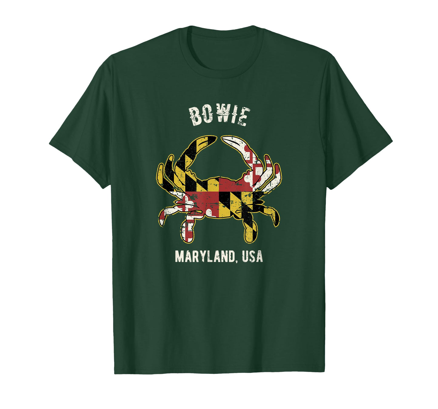 Bowie Maryland USA Crab Vintage Distressed Style Design T-Shirt