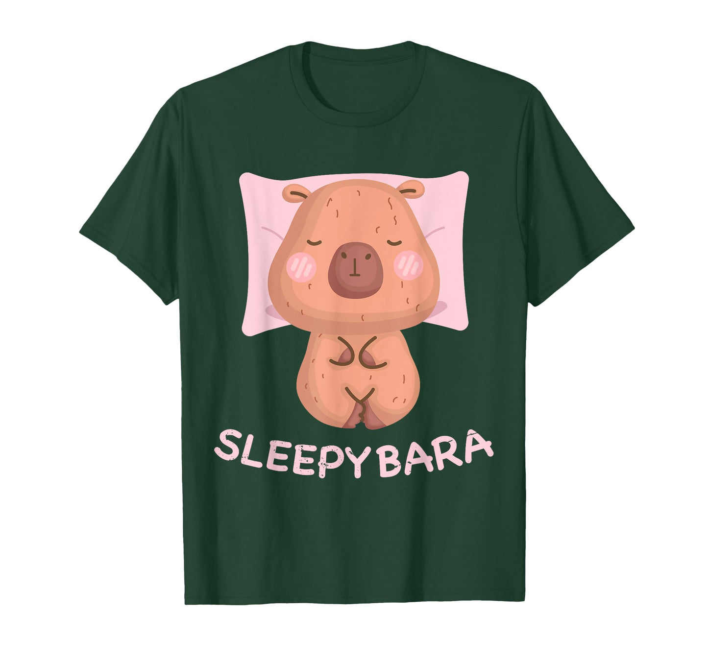Sleeping Capybara Pajamas Nightgown Sleepybara Rodent Women T-Shirt