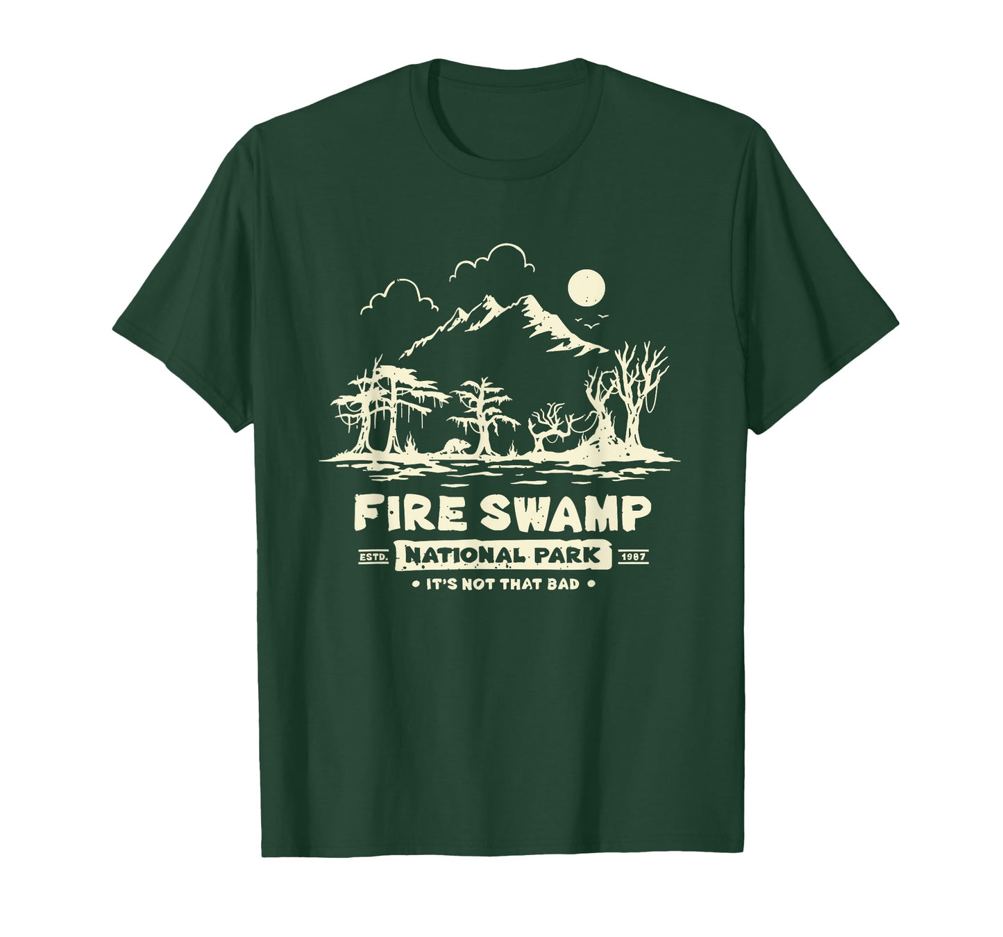 Vintage Fire Swamp National Park Camping Hiking Mountain T-Shirt