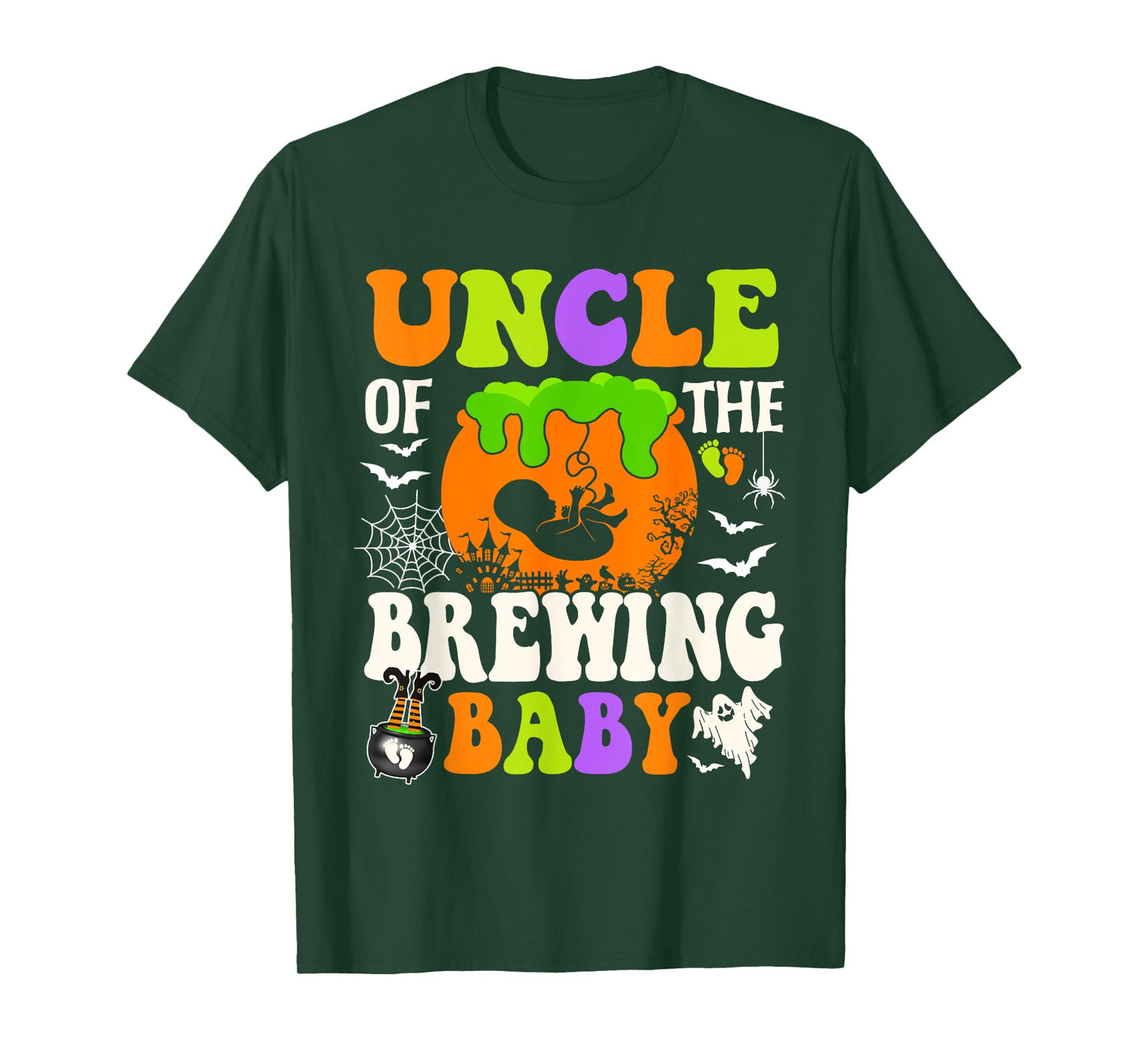 Uncle Of The Brewing Baby Halloween Pregnancy Baby Shower T-Shirt
