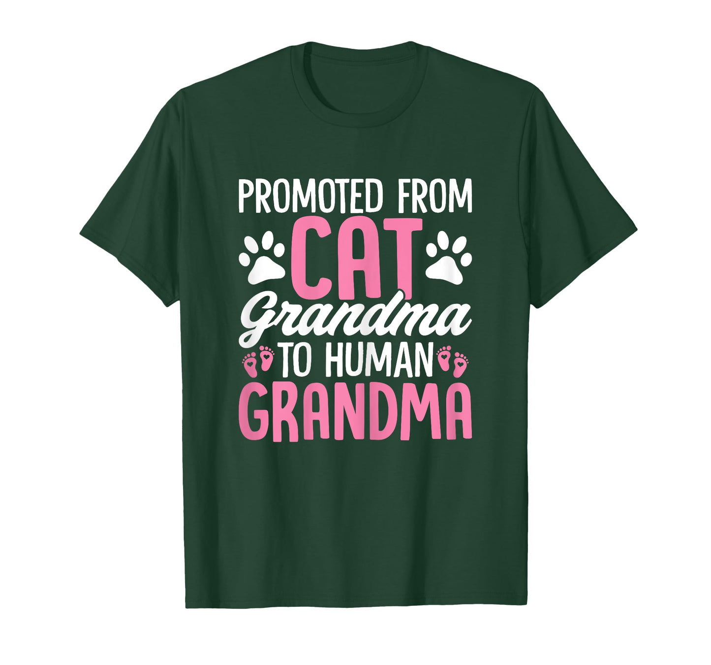 Promoted from Cat Grandma to Human Grandma Funny Cats T-Shirt