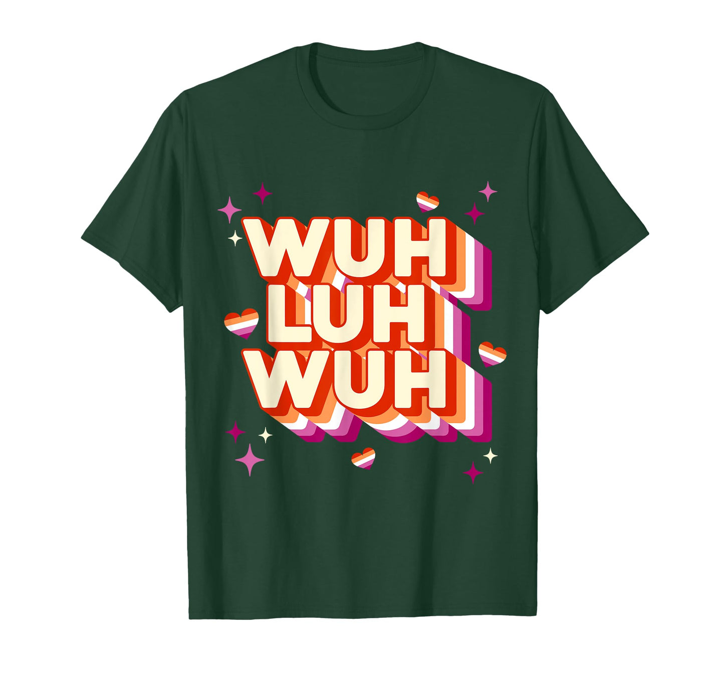 Funny Wuh Luh Wuh WLW Lesbian For Women Girls LGBT Gay Ally T-Shirt