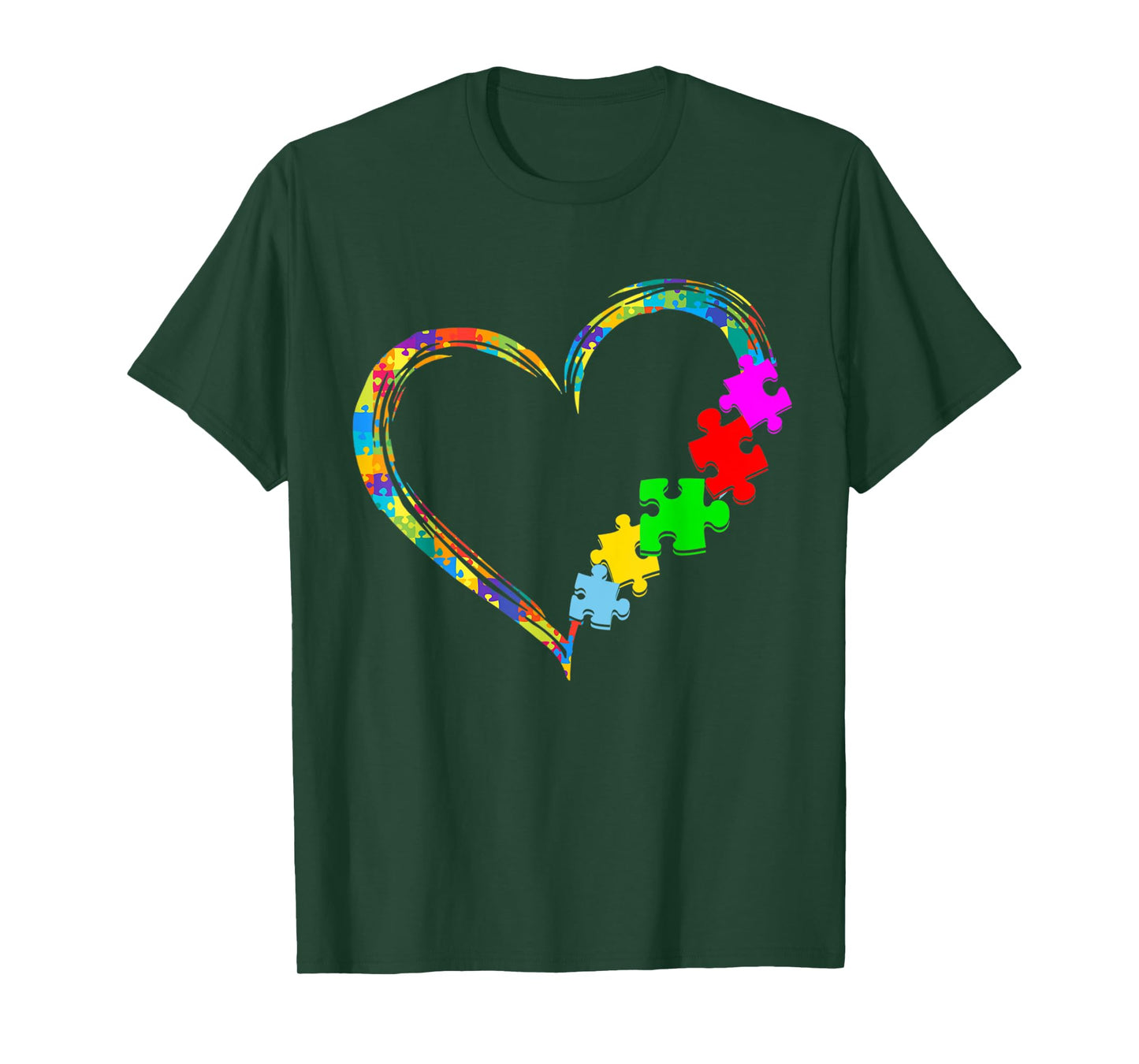 Autism Awareness Ribbon Love Puzzle Piece Teacher Costume Men Women Kids T-Shirt