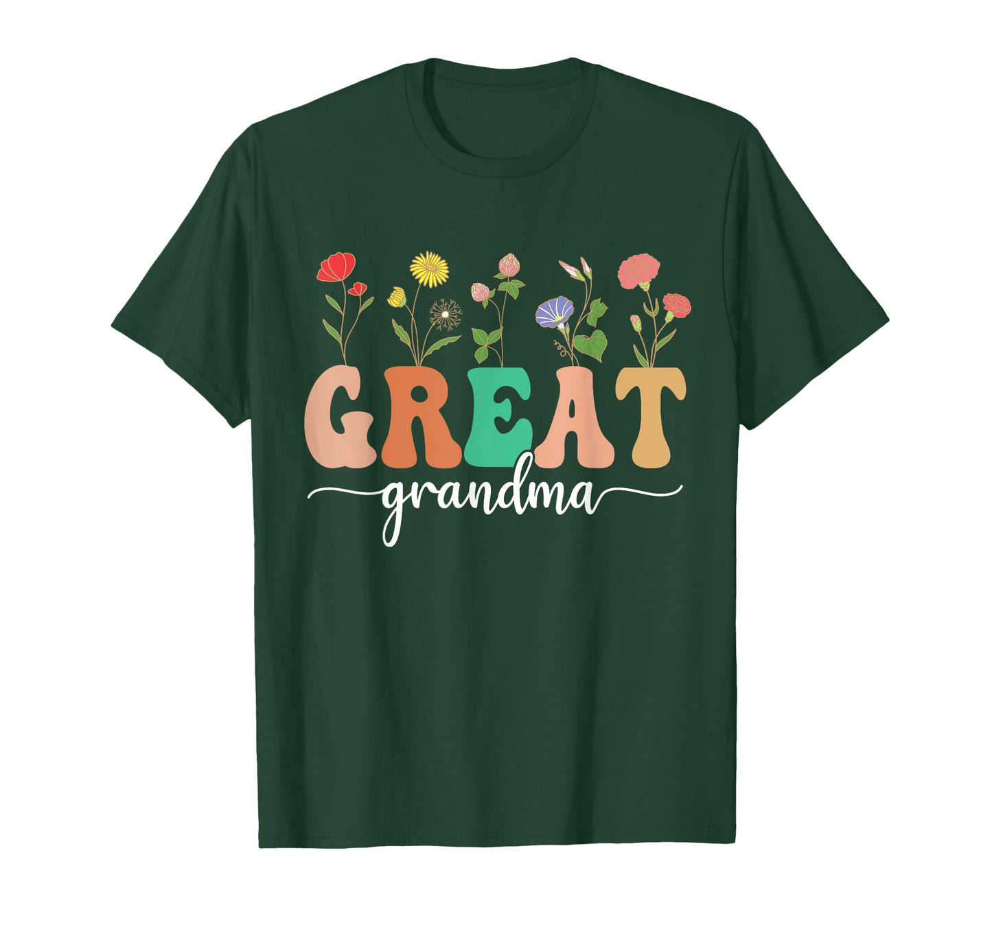 Wildflowers Great Grandma Floral Mother's Day Great Grandma T-Shirt