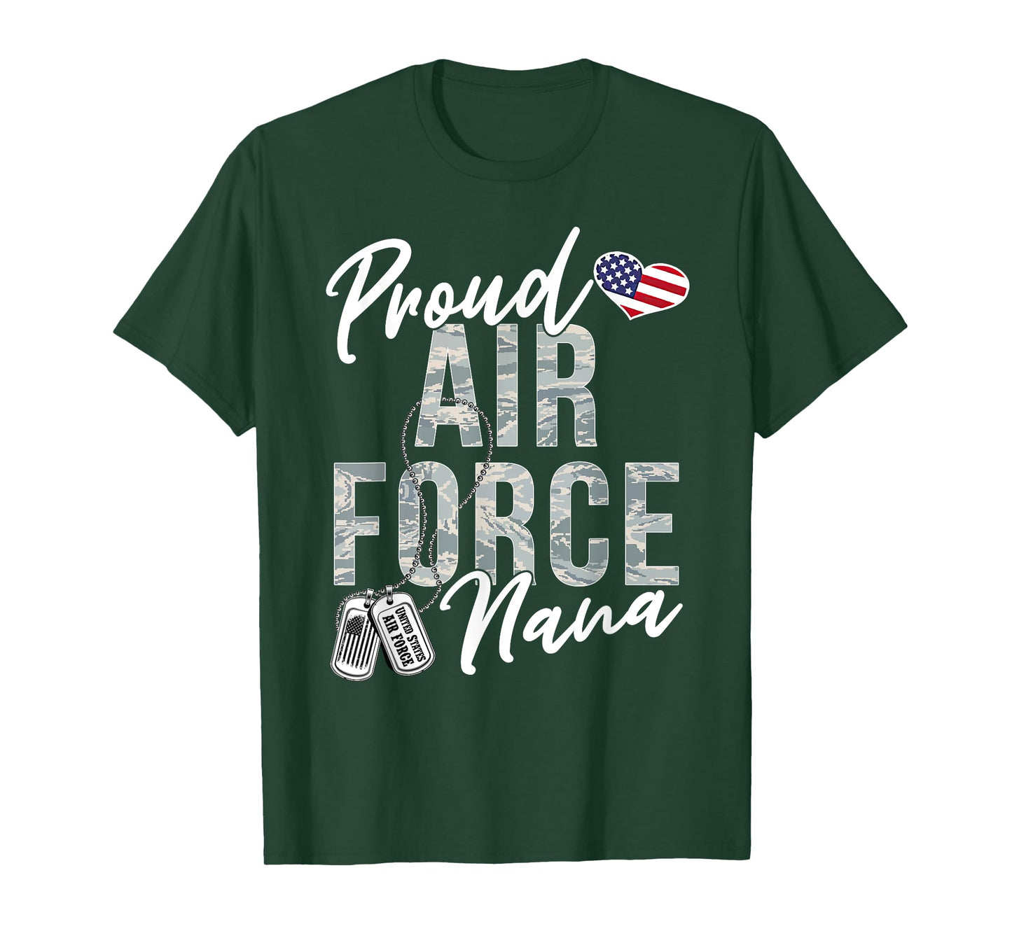 Proud Air Force Nana US Air Force Graduation Nana Tee T-Shirt