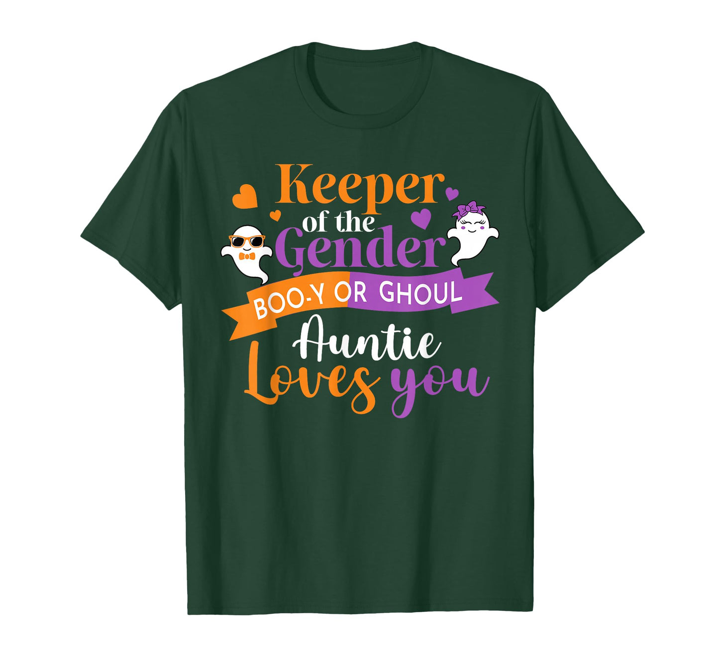 Halloween Keeper of The Gender Reveal Auntie Boo-y or Ghoul T-Shirt