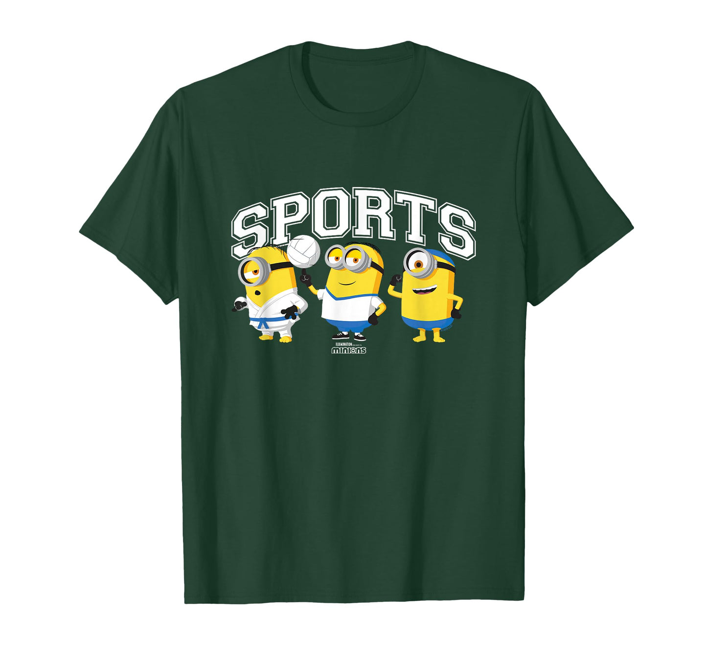 Minions Sports Karate Football Swimming Big Chest Poster T-Shirt