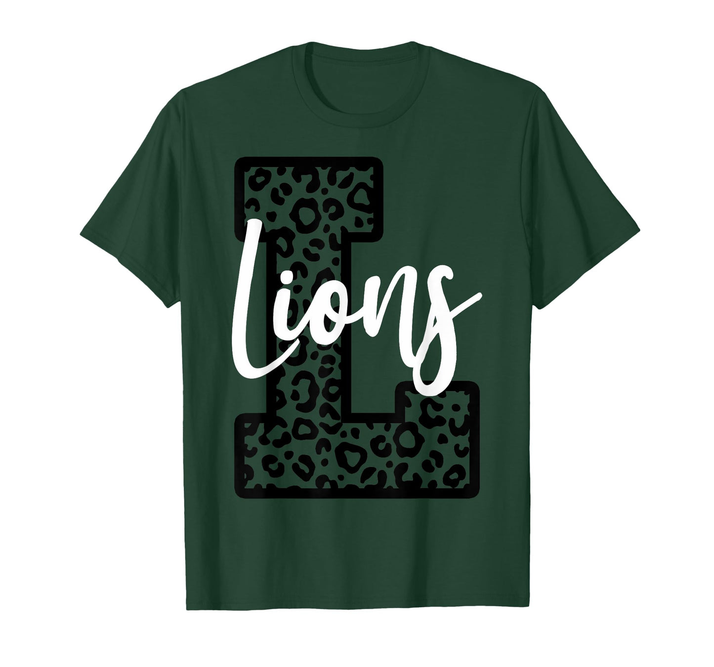 Lions School Spirit Sport Leopard Cheer Fan Game Day T-Shirt