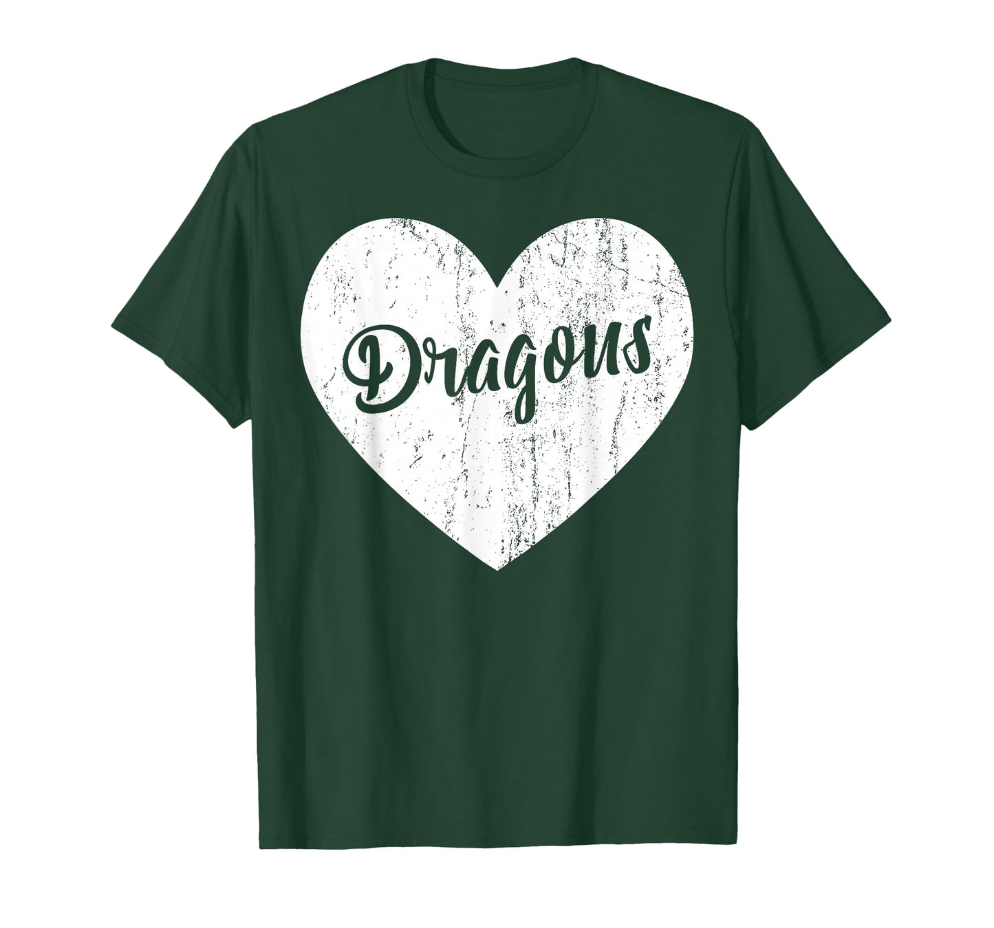 Dragons School Sports Fan Team Spirit Mascot Heart Gift T-Shirt