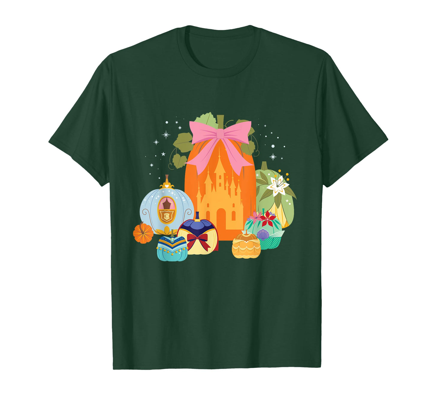 Disney Princess Pumpkins Fall Princesses and Pumpkin Castle T-Shirt