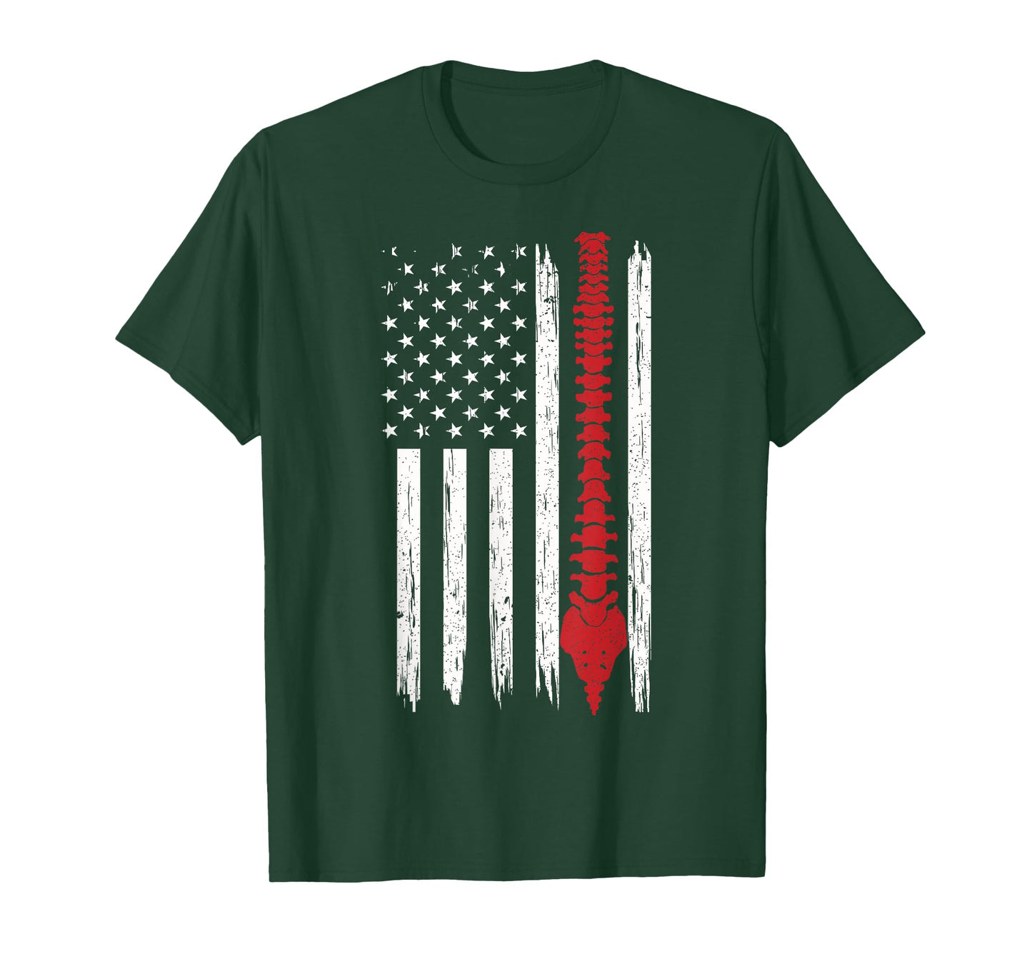 Patriotic Chiropractic Tee American Flag Spinal Cord Ideas T-Shirt