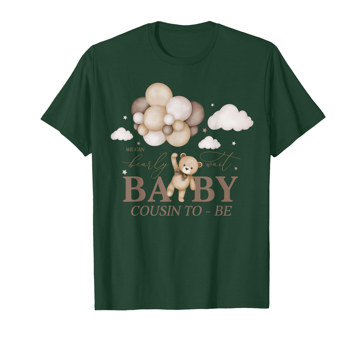 Cousin We Can Bearly Wait Baby Shower Bear Family Matching T-Shirt