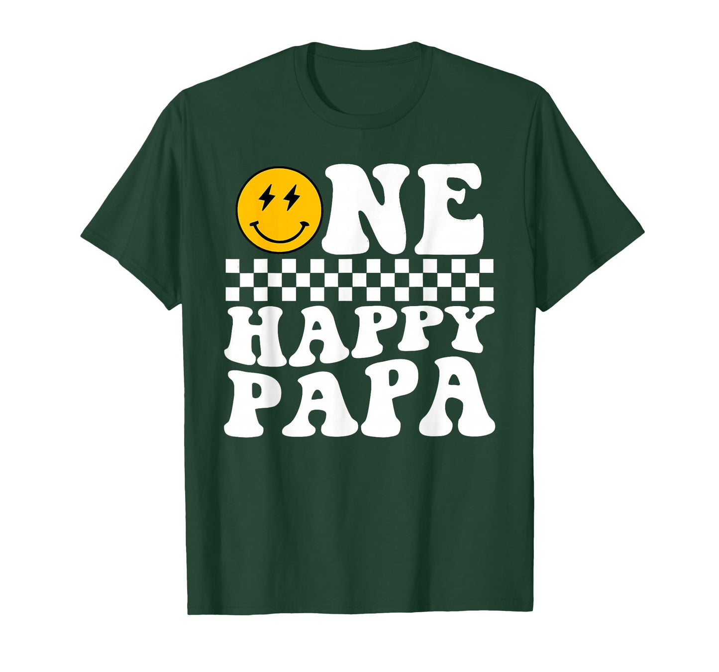 One Happy Dude 1st Birthday One Cool Papa Family Matching T-Shirt