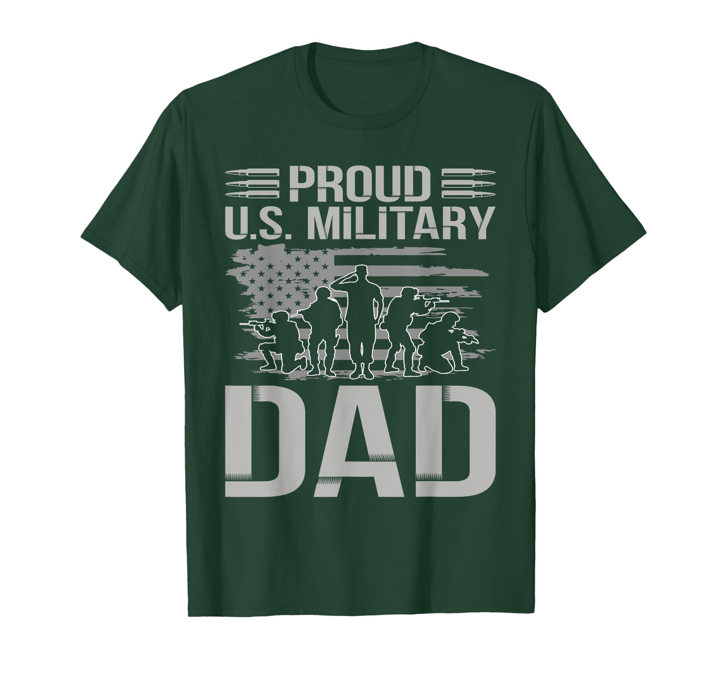 Proud U.s. Military Dad Father's Day For Dad Grandpa Veteran T-Shirt