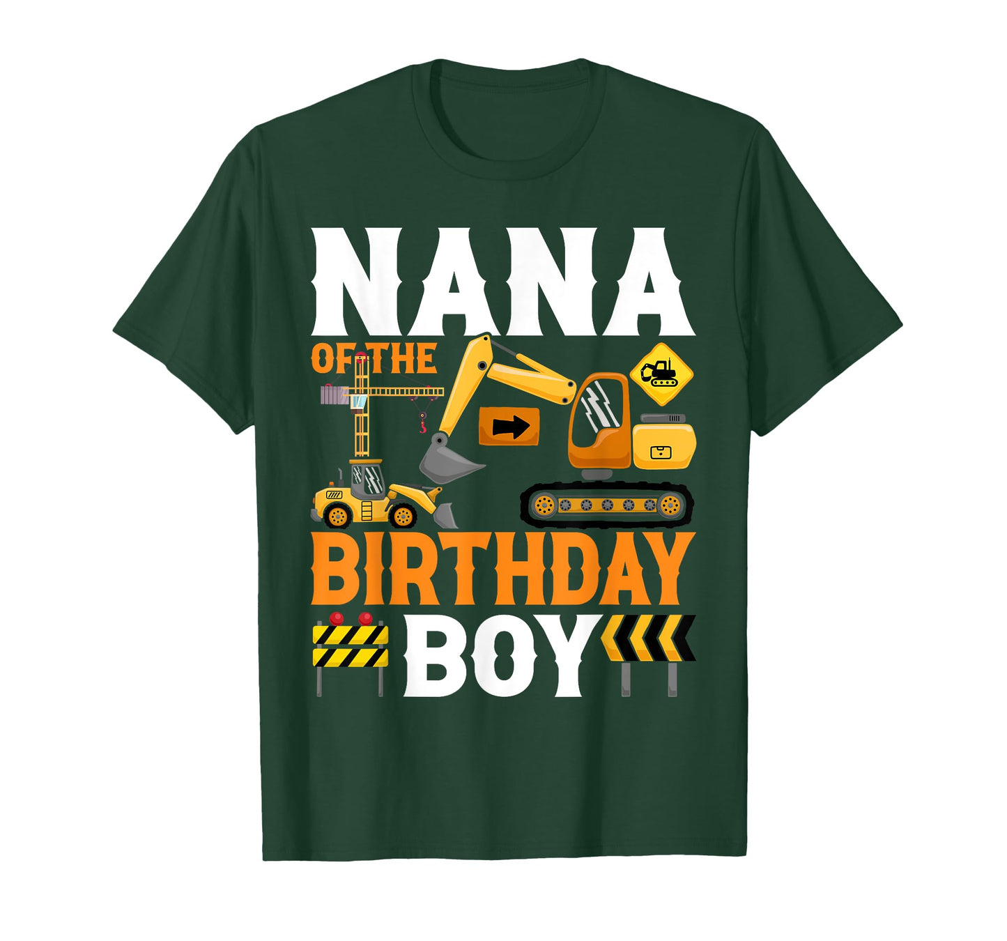 Nana of the Birthday Construction Worker Boy Crew Bday Party T-Shirt