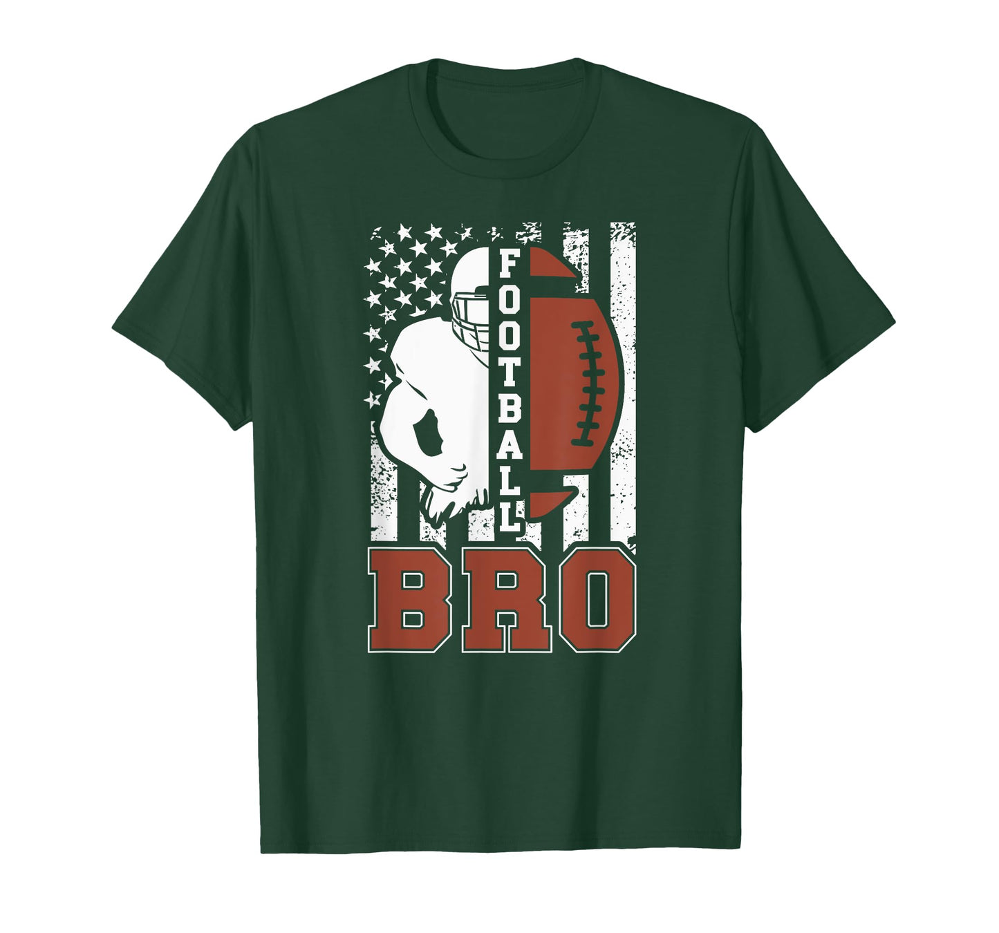Football Bro US Flag Football Brother Of A Football Player T-Shirt