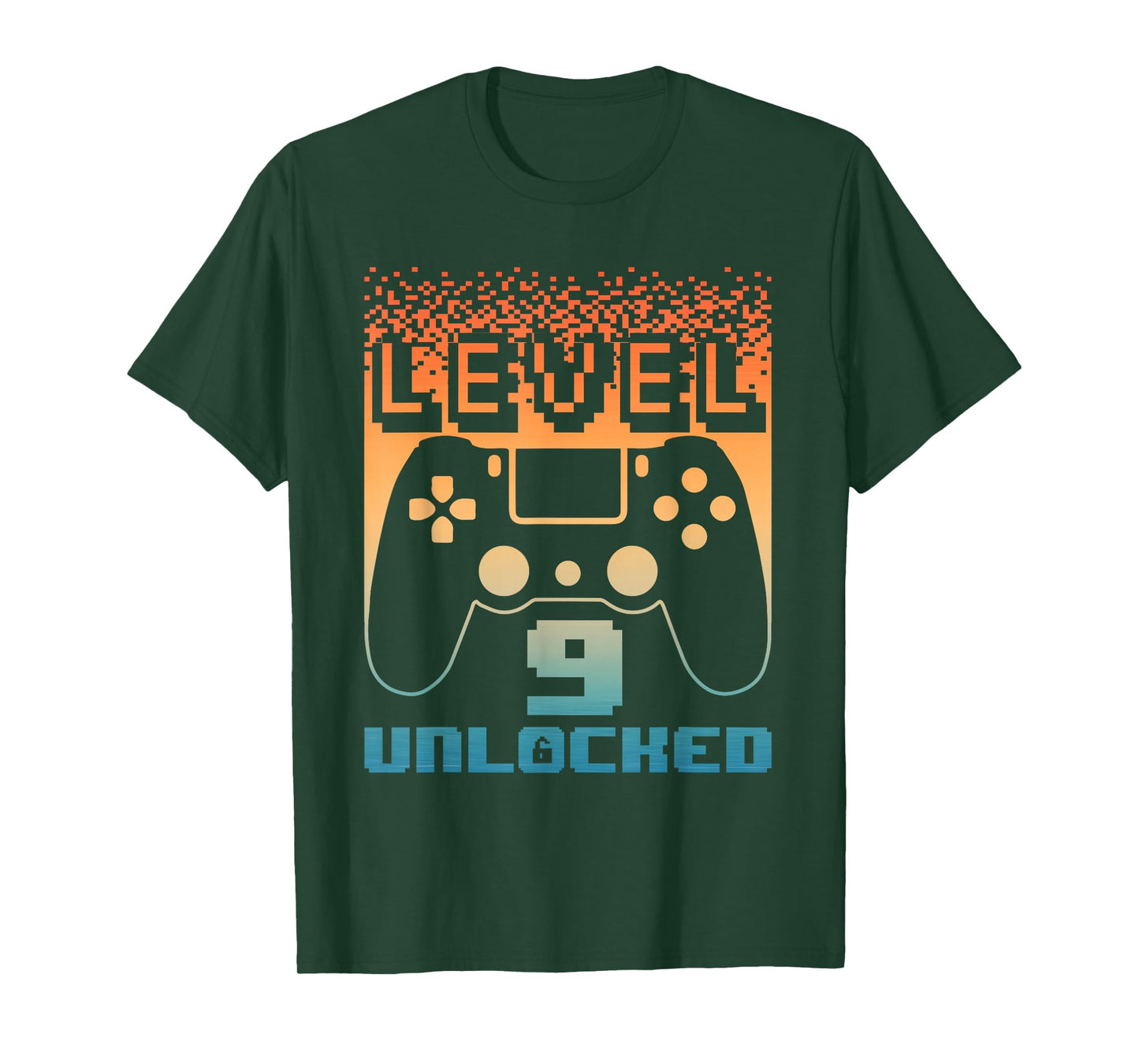 9th Birthday Art For Boys Level 9 Unlocked Gamer 9 Year Old T-Shirt