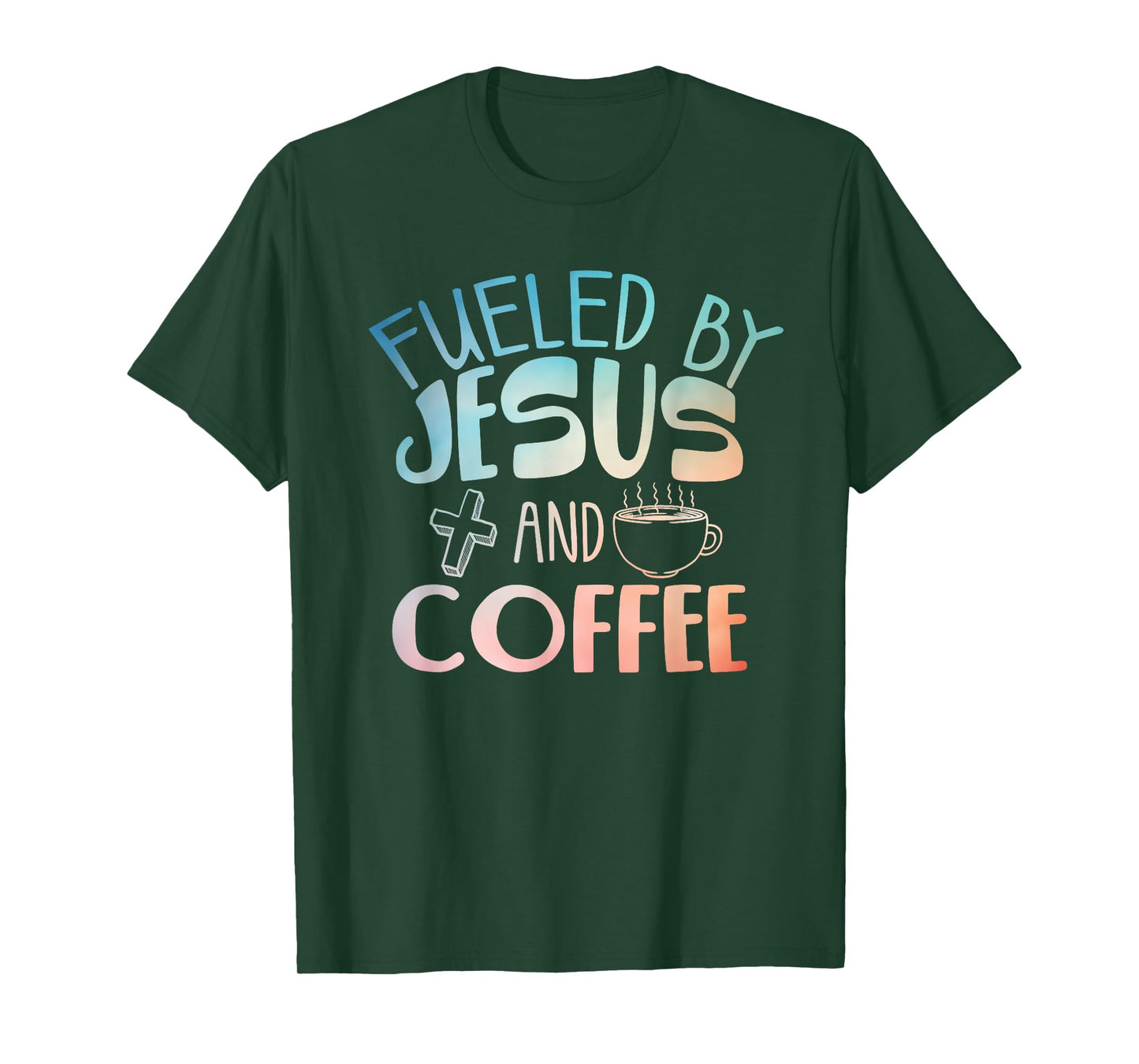 Cool Coffee & Jesus Art For Men Women Christian Coffee Lover T-Shirt