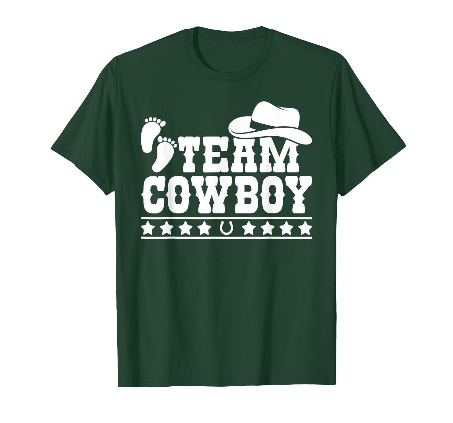 Team Cowboy Baby Gender Reveal Outfit Team Boy Gender Reveal T-Shirt