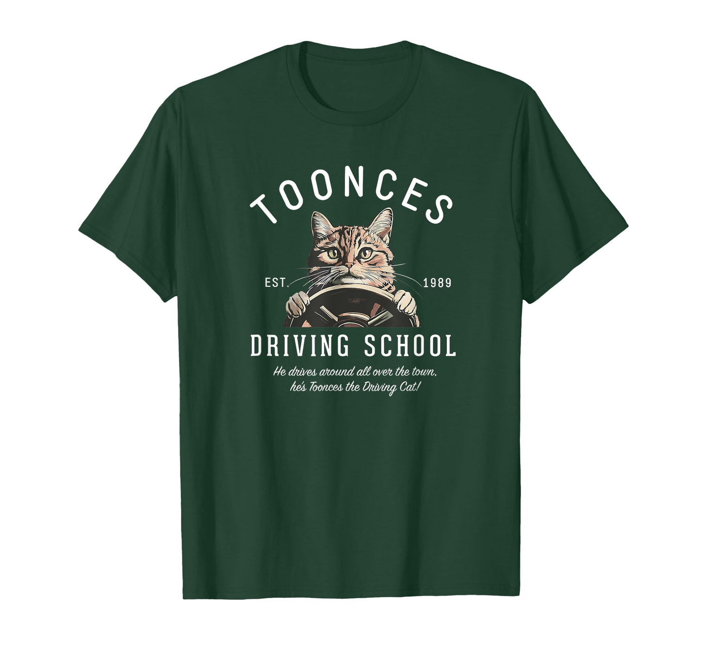Toonces Driving School Est. 1989 - The Driving Cat T-Shirt