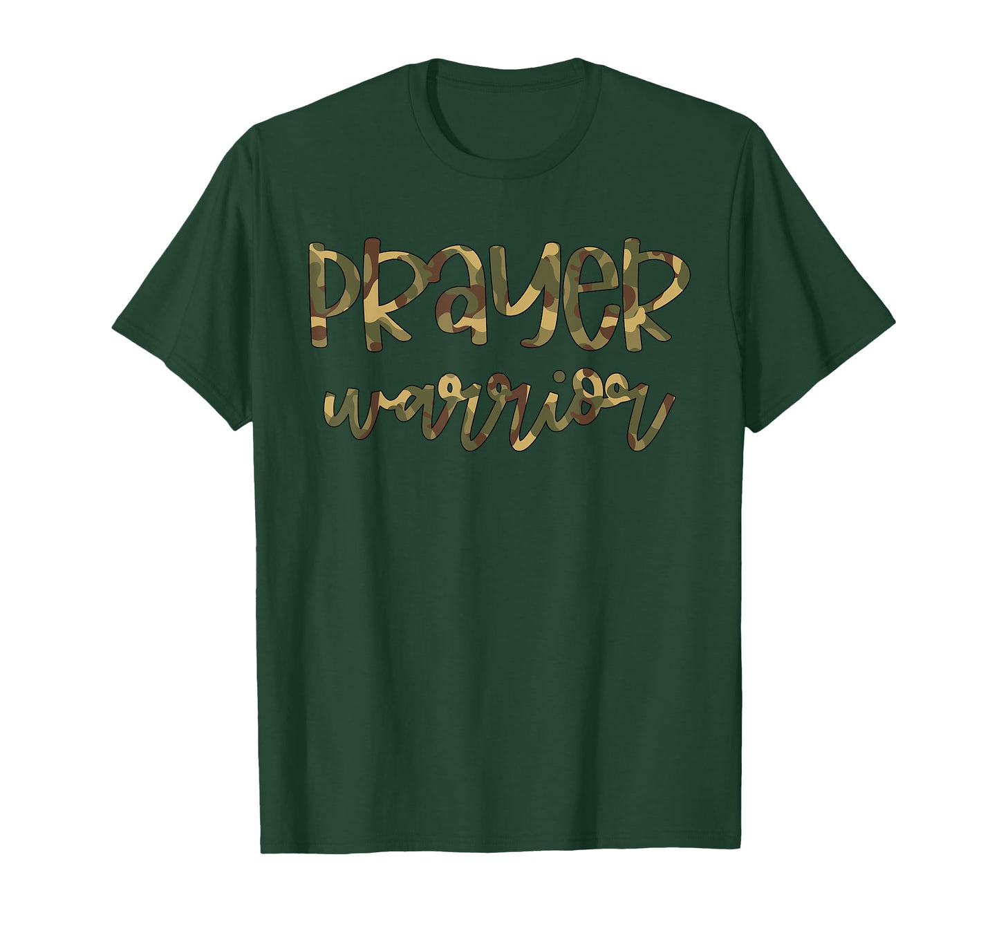 Camo Prayer Warrior Christian Pink Breast Cancer Awareness T-Shirt
