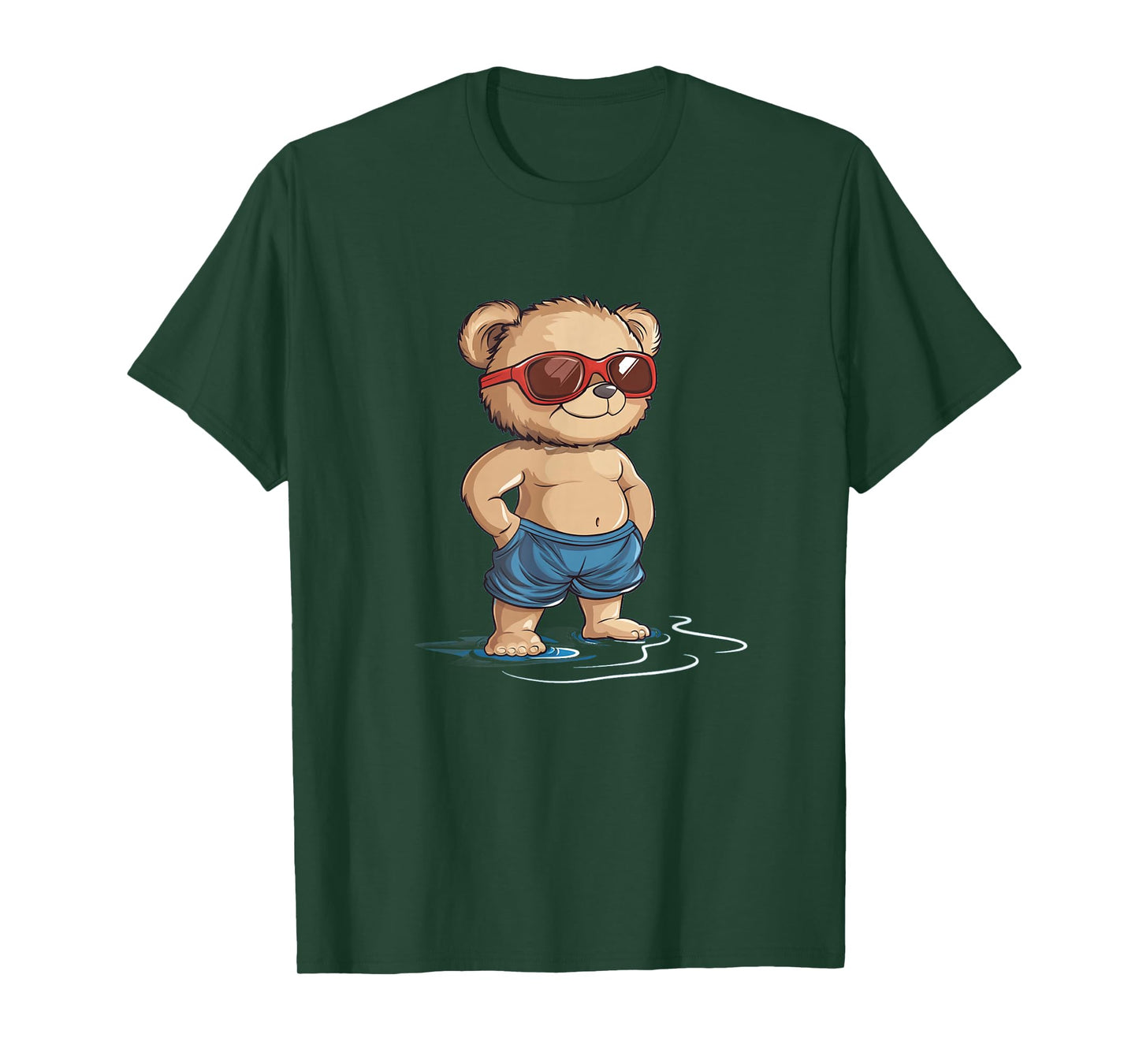 Fun Swimming Teddy Bear for Beach Adventures T-Shirt