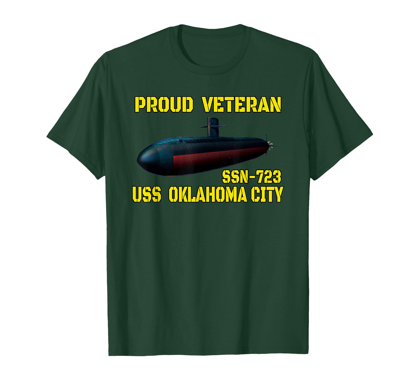 USS Oklahoma City SSN-723 Submarine Veterans Day Fathers Day T-Shirt