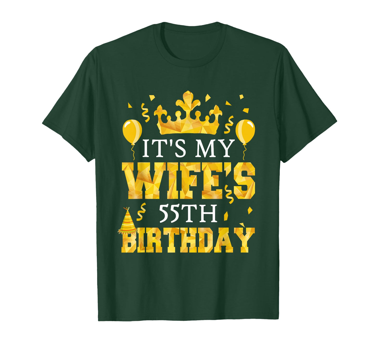It's My Wife's 55th Birthday Costume Couple Funny Husband T-Shirt