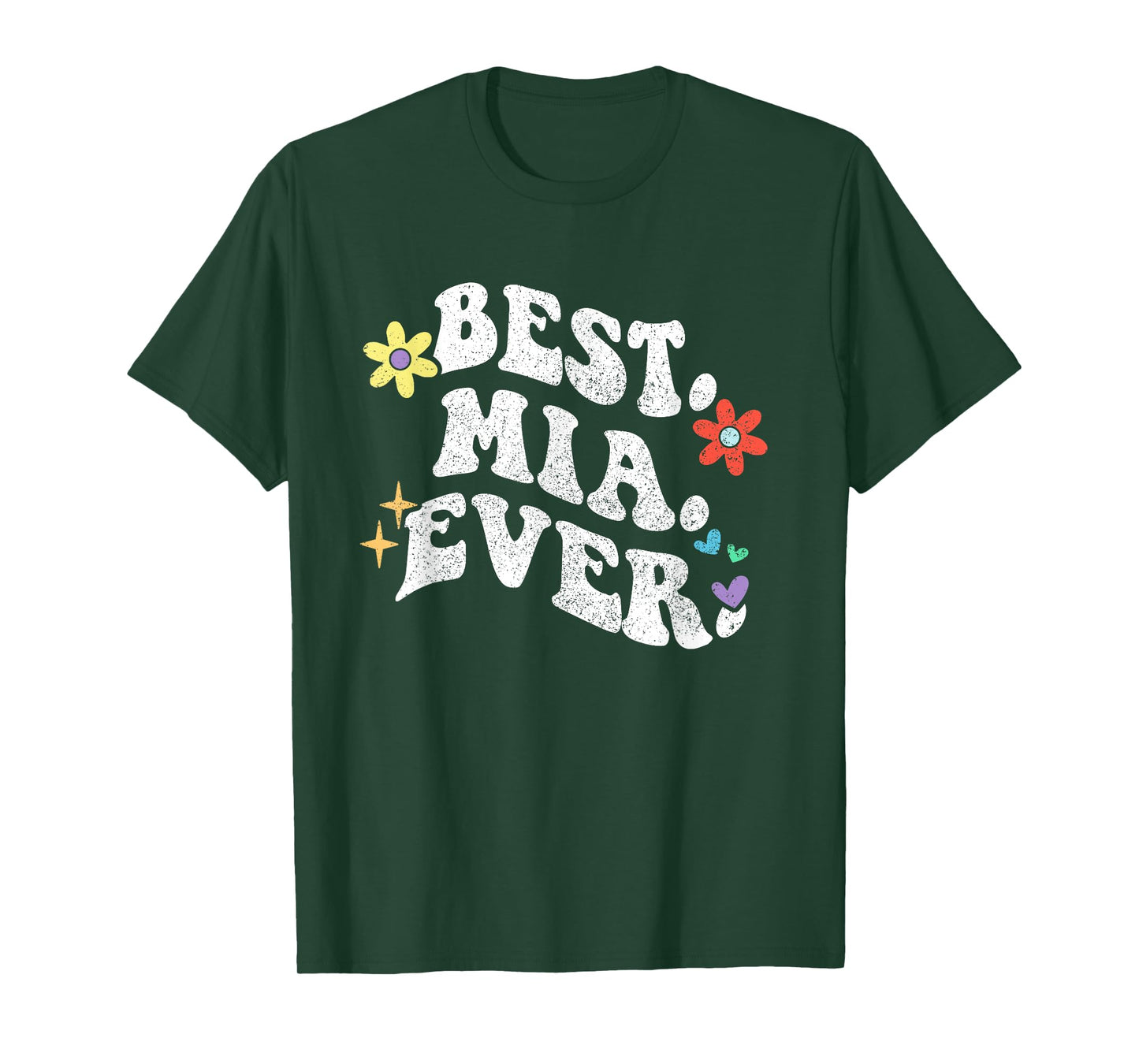 Retro Groovy Best MIA Ever First Name Mother's Day Girl T-Shirt