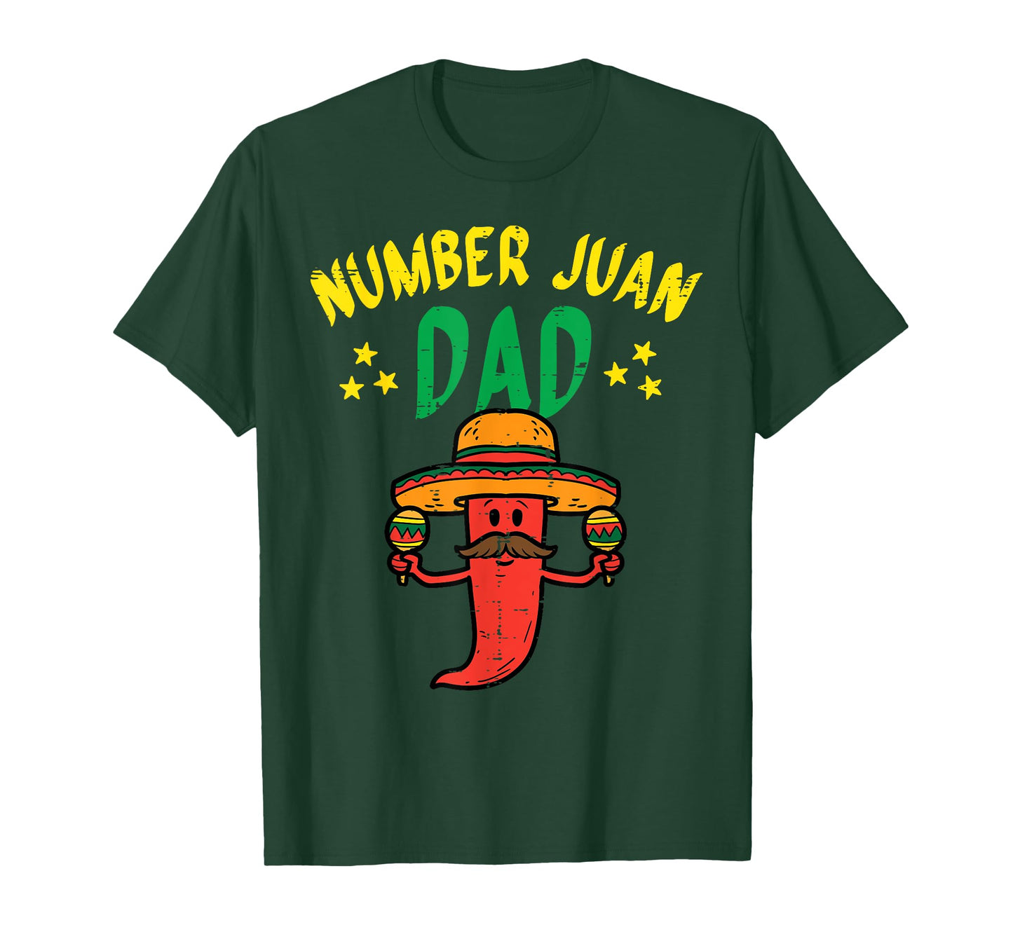 Number One Dad Mexican Fathers Day Funny Padre Juan Papa Men T-Shirt