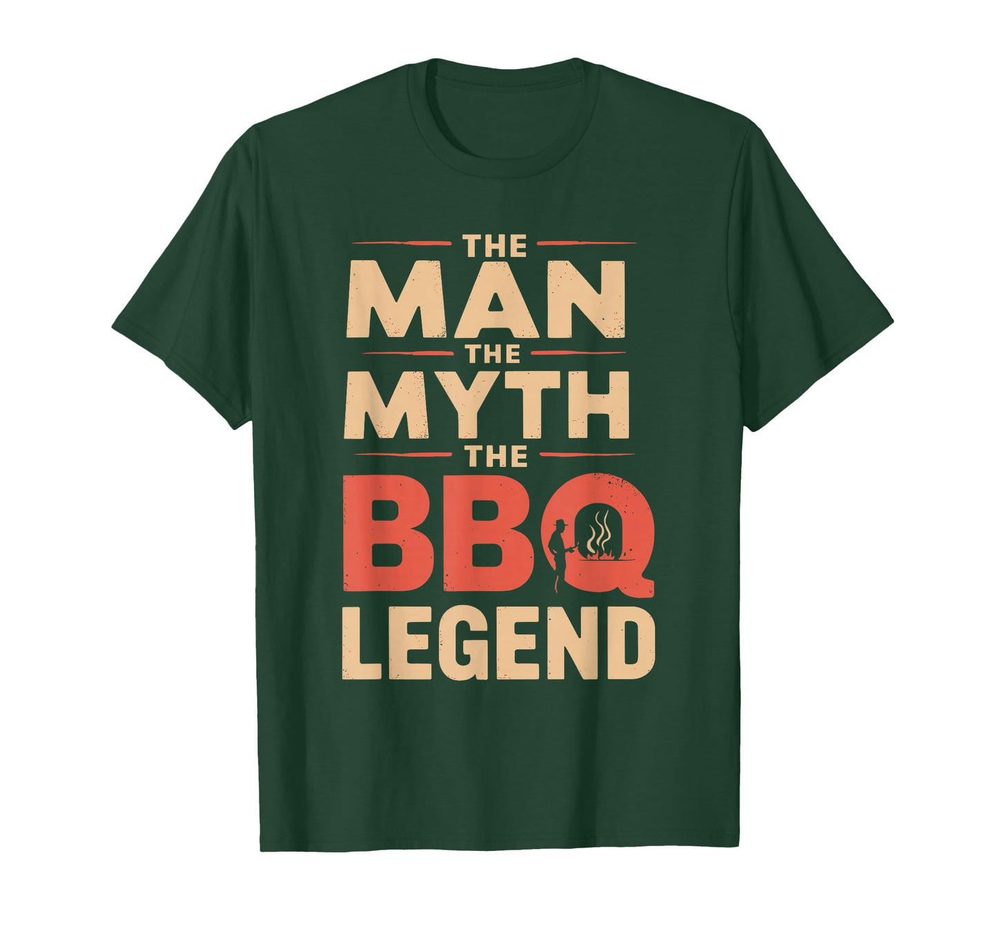Funny The Man The Myth The BBQ Legend Fathers Day Grilling T-Shirt