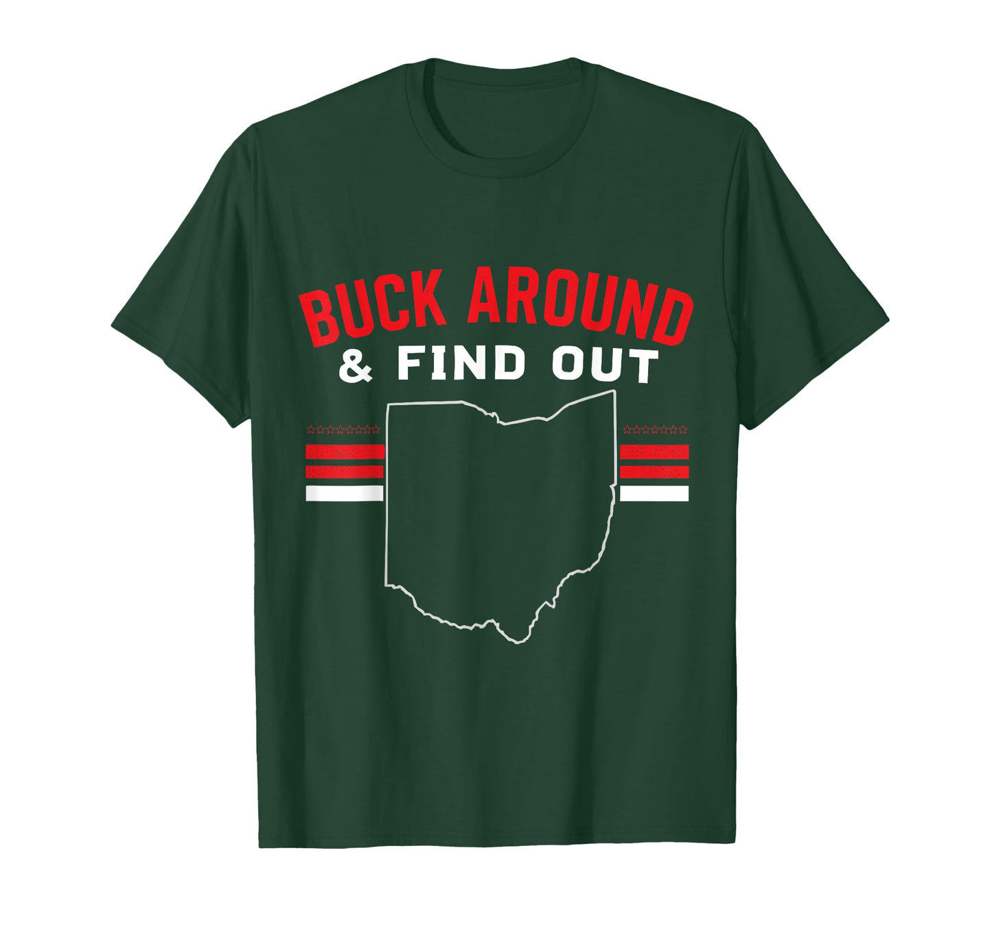 Buck Around and Find Out Funny Ohio Map Vintage Design T-Shirt
