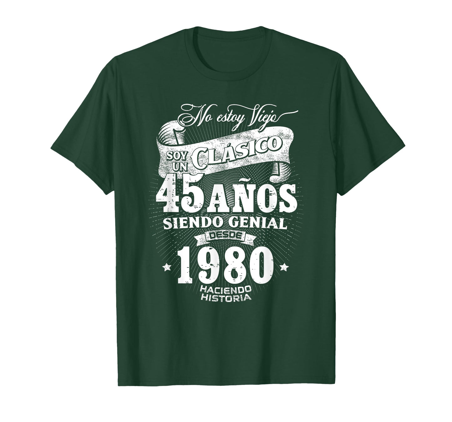 Vintage 45th Birthday Men Funny 1980 45 Birthday Spanish T-Shirt