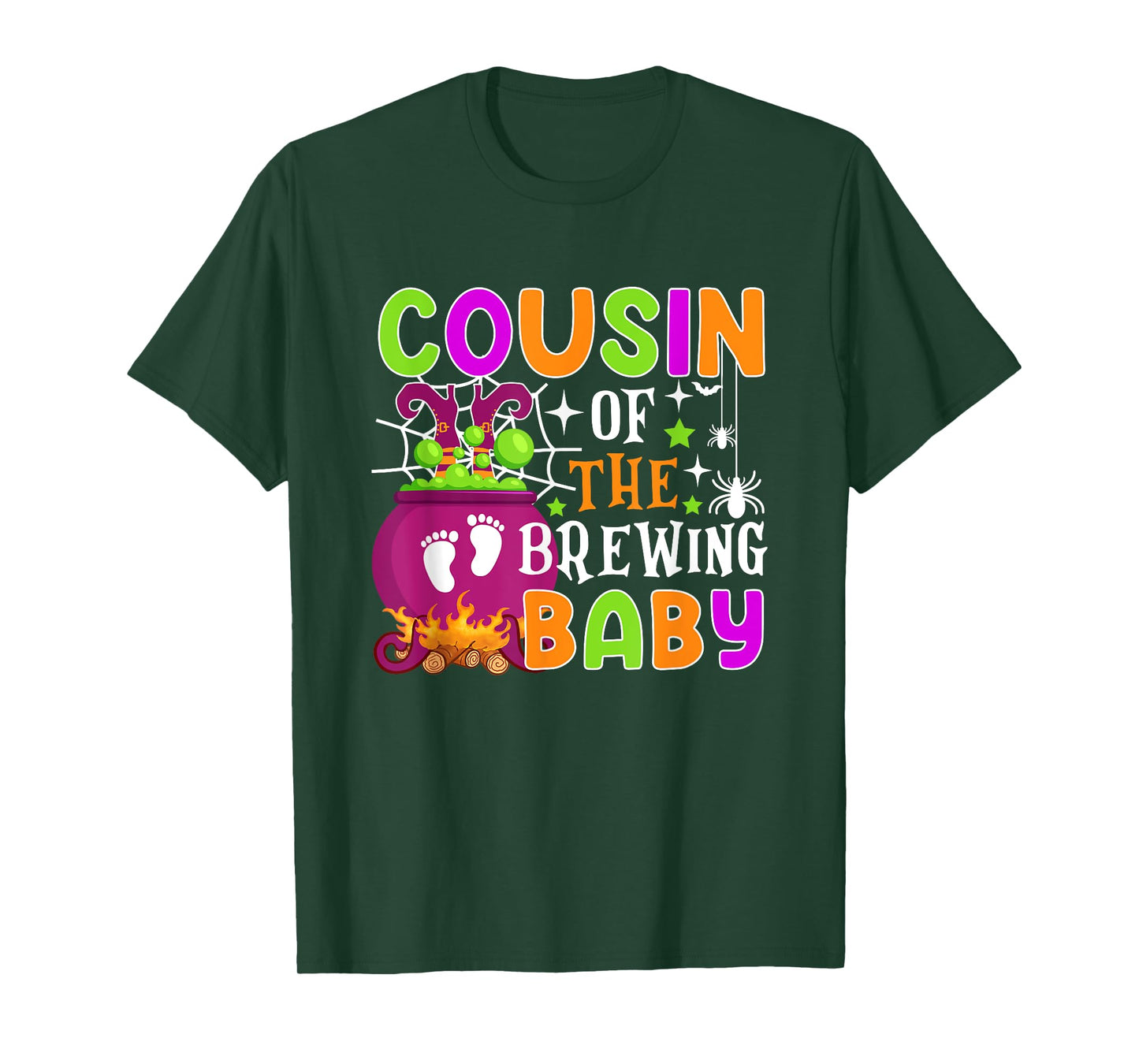 Cousin of Brewing Baby Halloween Theme Baby Shower Spooky T-Shirt