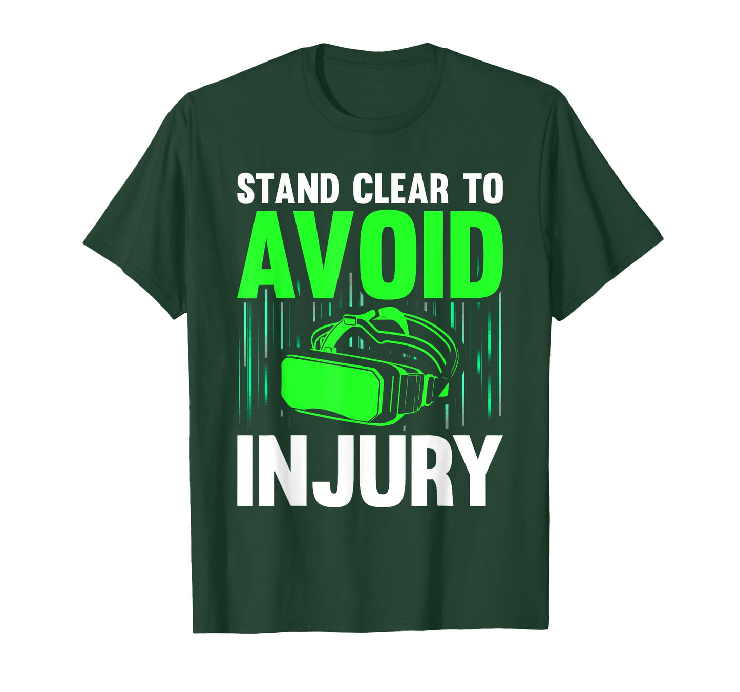 Funny Virtual Reality Hazard VR Stay Clear To Avoid Injury T-Shirt