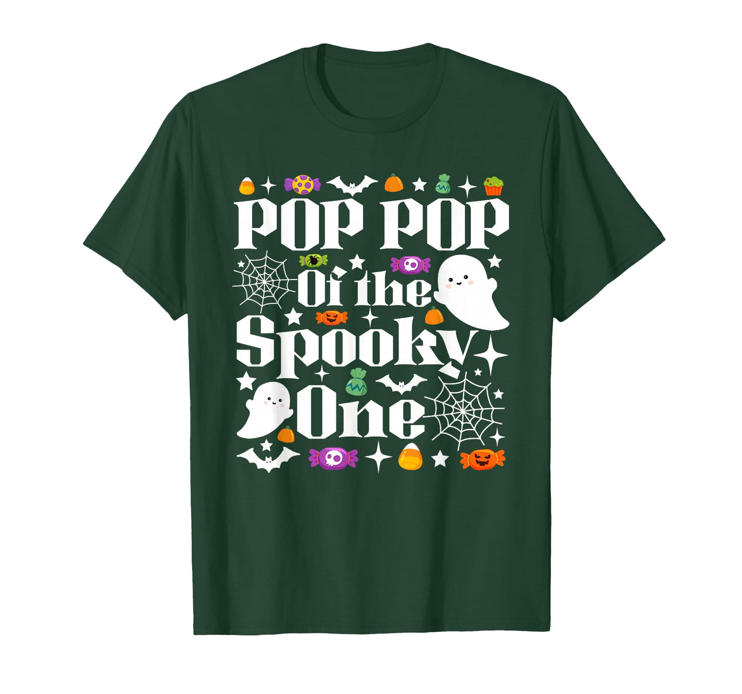 Pop Pop of The Spooky One Halloween First Birthday Boy T-Shirt