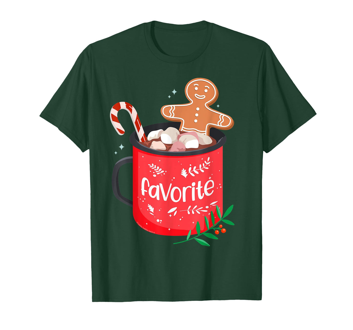 Christmas Matching Family Cocoa Mug with Candy Cane FAVORITE T-Shirt