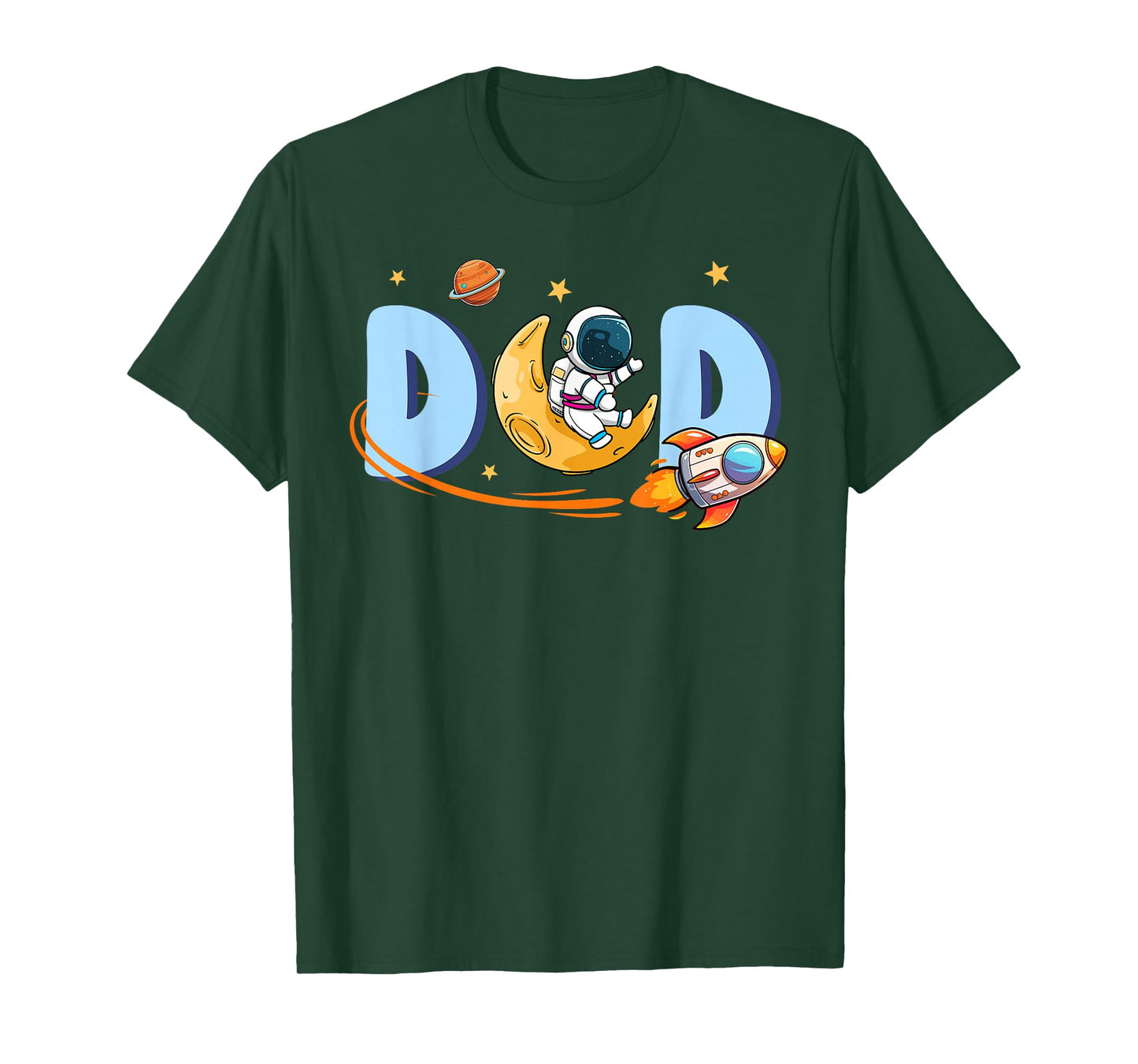 Dad of The Birthday Boys Space Astronaut Family Party Daddy T-Shirt