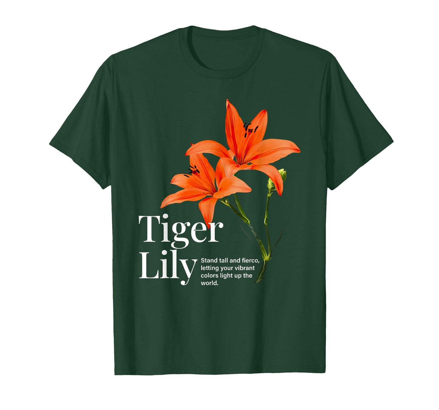 Vintage Tiger Lily Flower Aesthetic Gardening Nature Lover T-Shirt