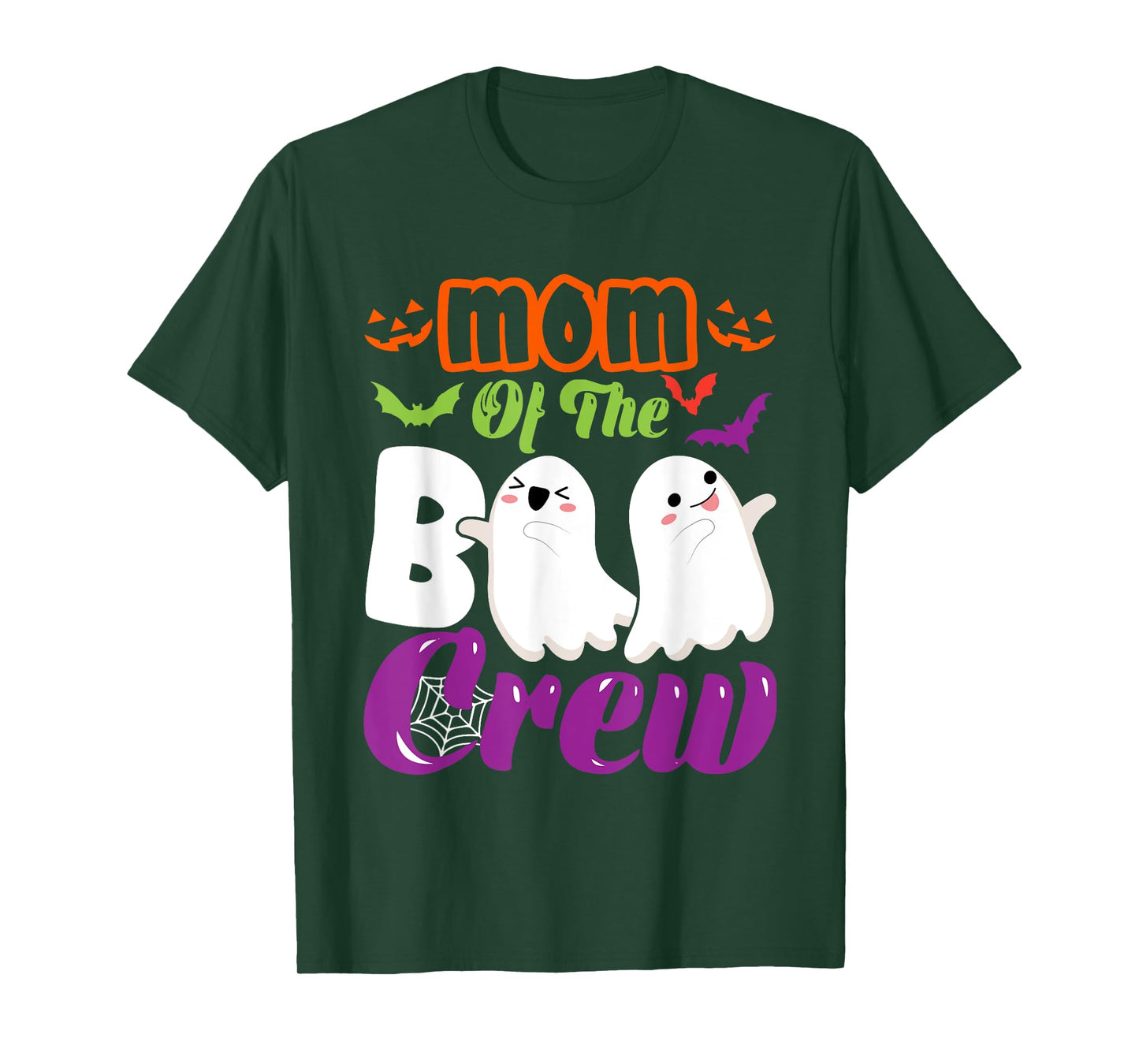 Mom Of Boo Halloween Crew Costume Boo Ghost Lover Family T-Shirt