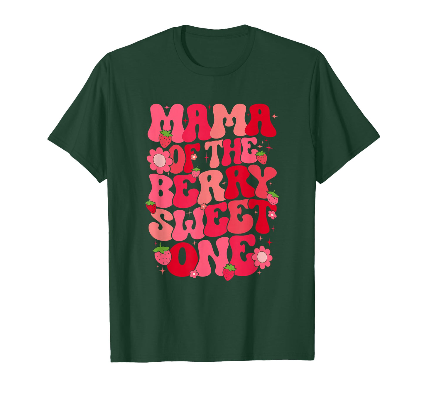 Mama Of The Berry Sweet One Strawberry First Birthday T-Shirt