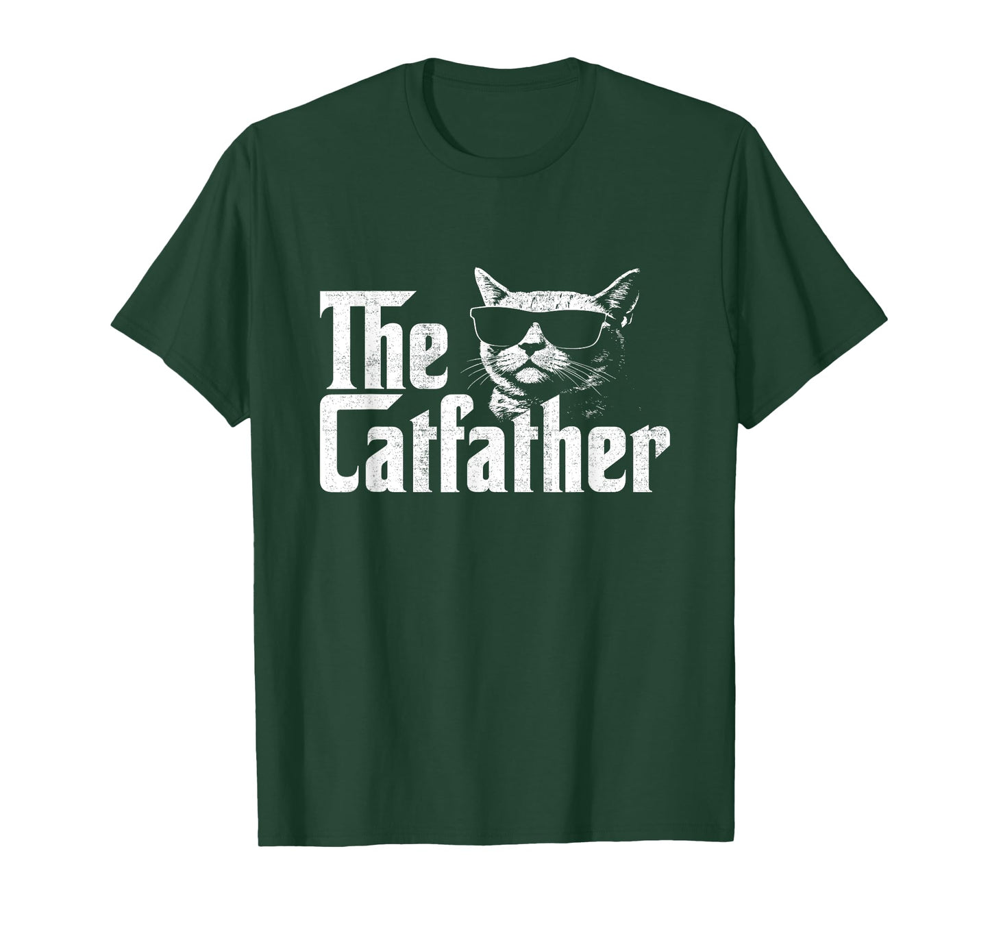 The Catfather Funny Cat Dad Fathers Day Vintage Father's Day T-Shirt for Men
